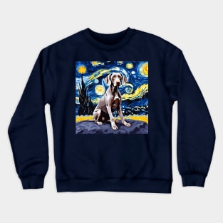 Weimaraner Night Crewneck Sweatshirt